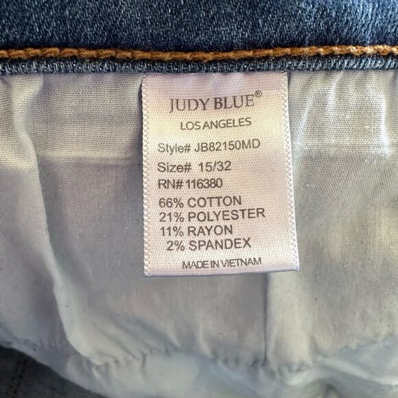 Judy Blue High Waist Skinny Distress Jeans style jb82150MD size 15 32 - Picture 7 of 9